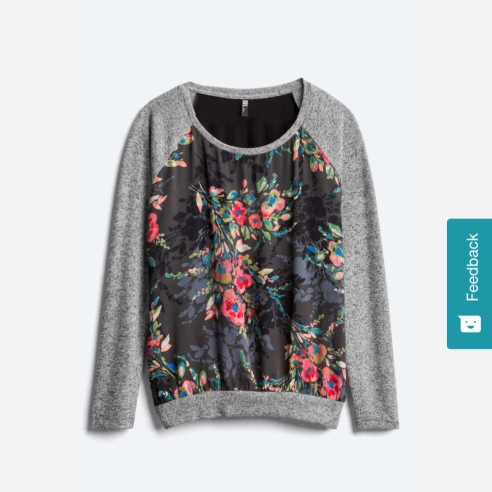 Kut from the Kloth Benter Mixed Material Top, Sz m